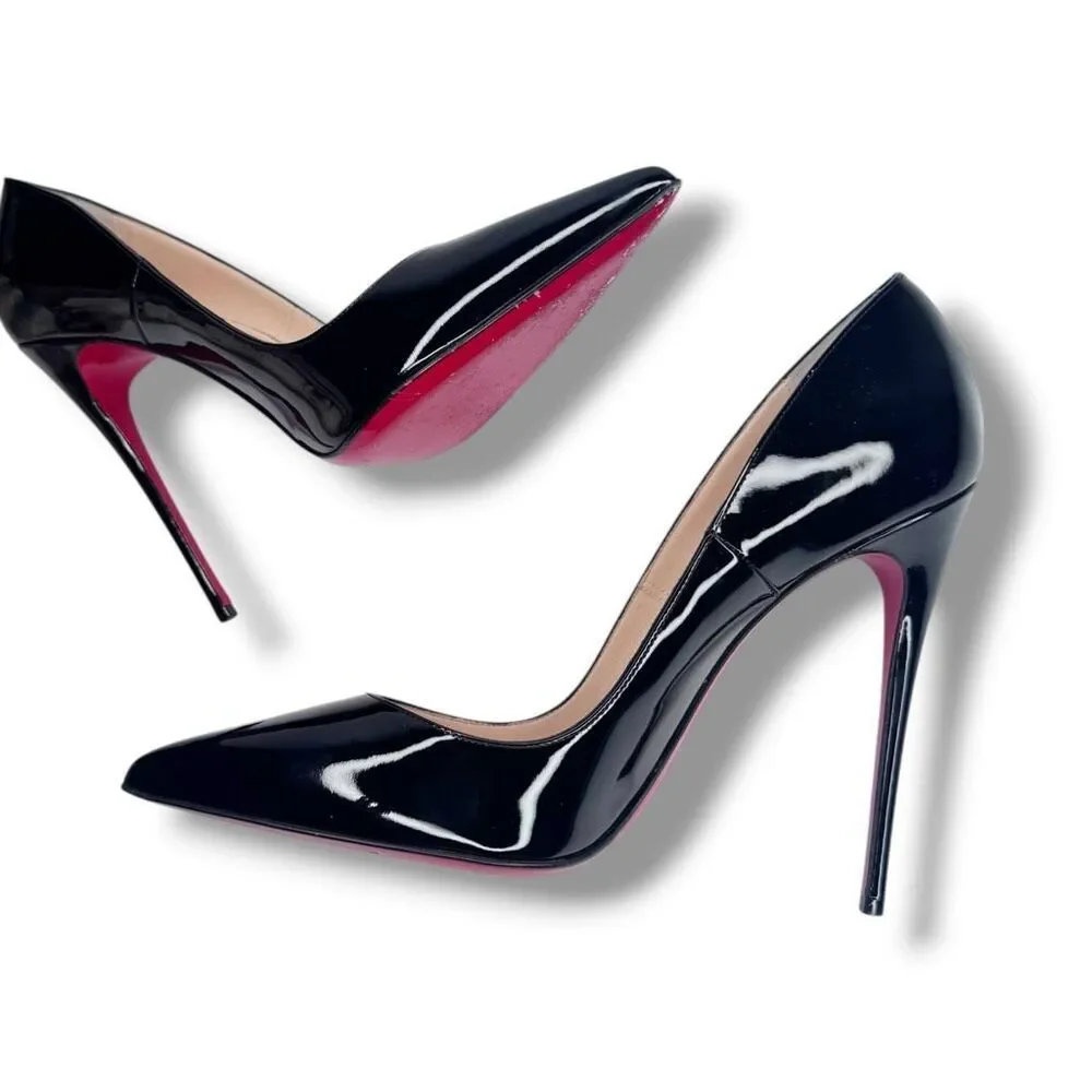 Christian Louboutin So Kate 120 Black Patent Leather Pumps High Heels Women’s 39